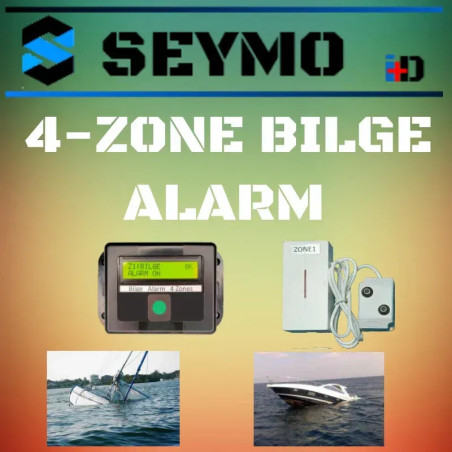 Alarme de cale à 4 zones programmables sans fil
